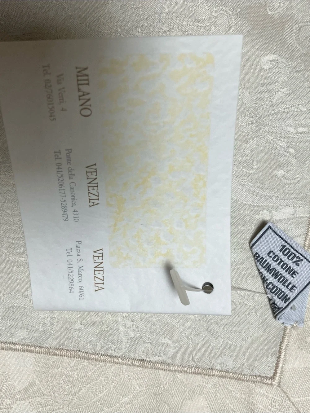 Jesurum Italian Cotton Cream Embroidered Napkins Damask (4) NEW Lace 14.5x18.5in - Picture 5 of 8